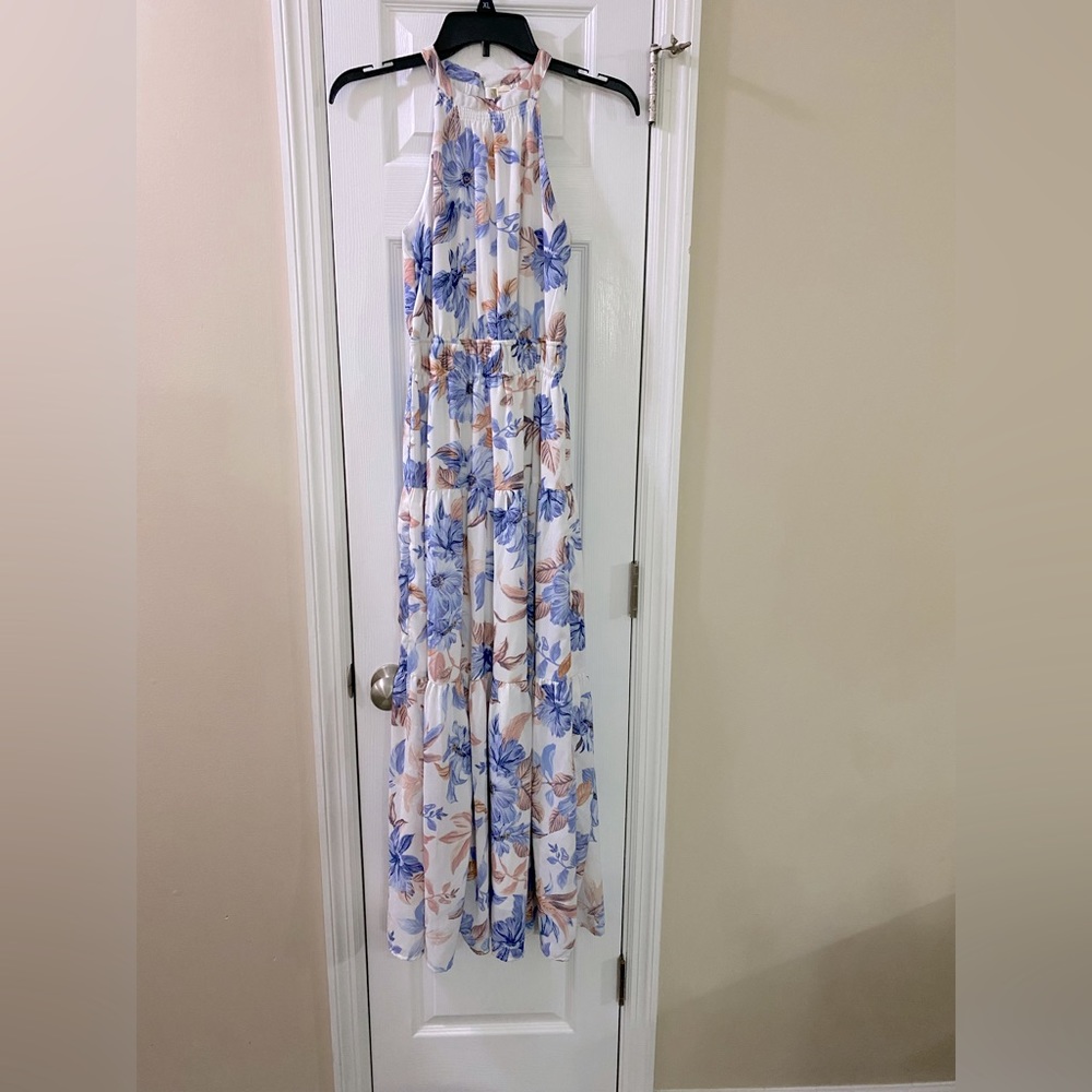 Floor length floral dress